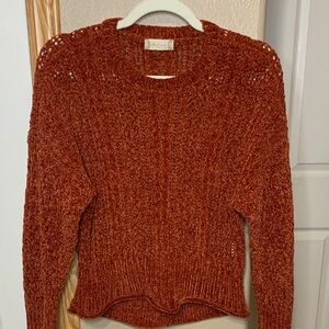 Altar'd State Burnt Orange Chenille Sweater Medium